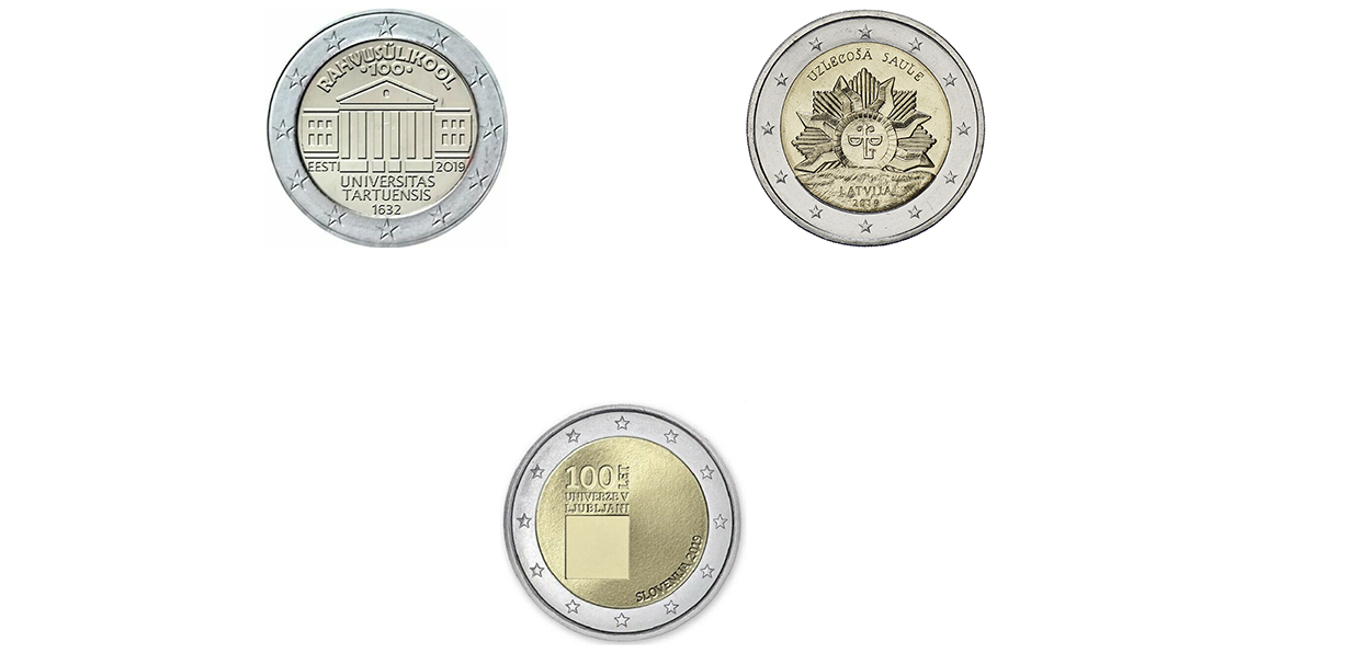 SONDERMÜNZEN-Set 2019-5 (EE2-SI-LV)